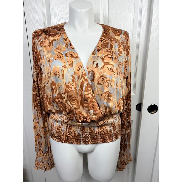 Anthropologie Tiny Valentina Long Sleeve Printed Surplice Top Size 3X Plus NWT - Picture 3 of 12